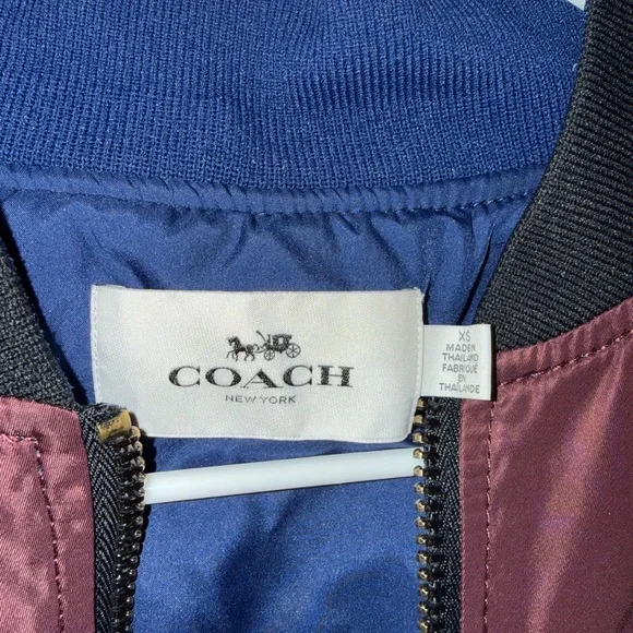 Coach Men's Deep Red Bomber Jacket - Picture 3 of 5
